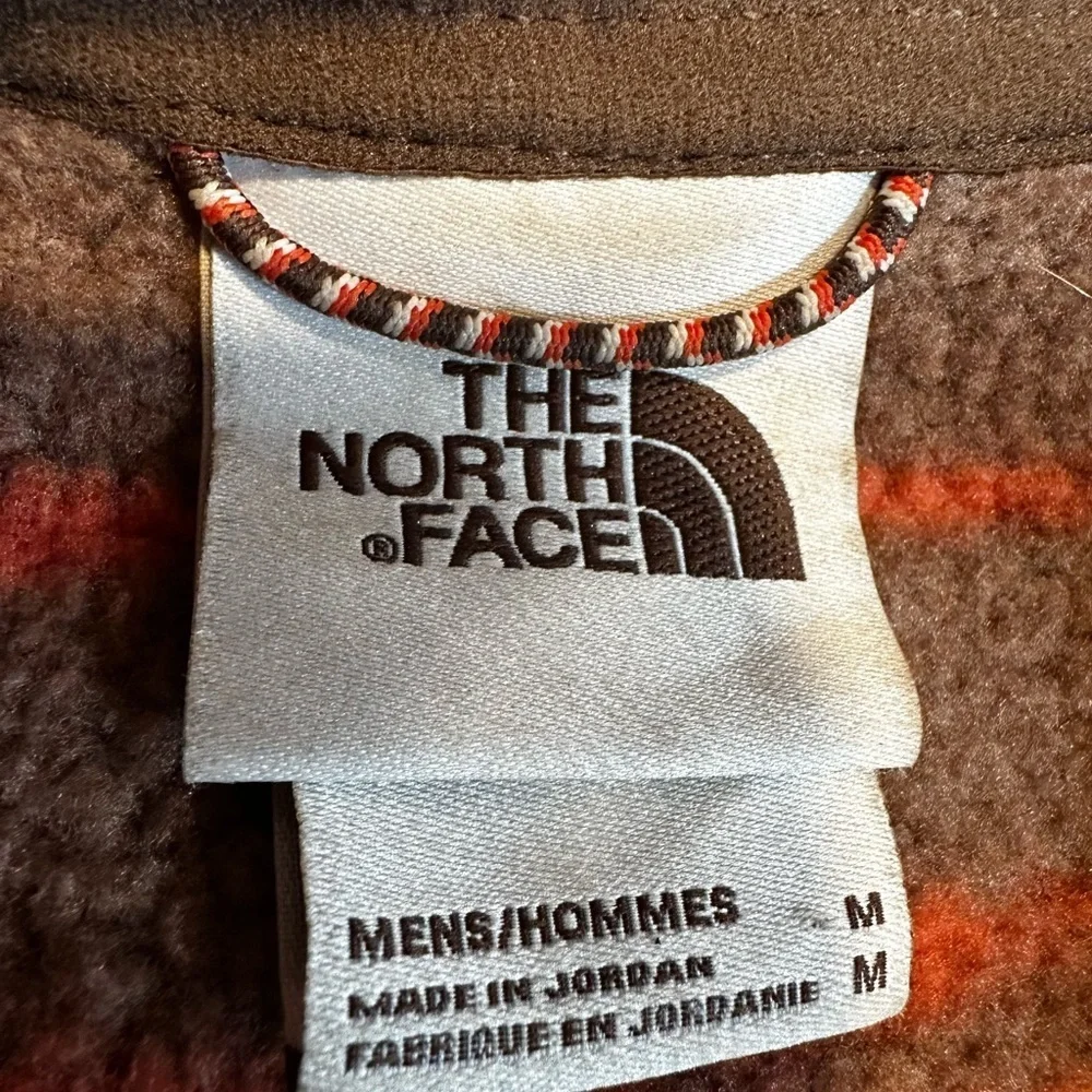North Face Men’s Medium Gordon Lyons Shacket Jacket Aztec Geo Print Orange Brown